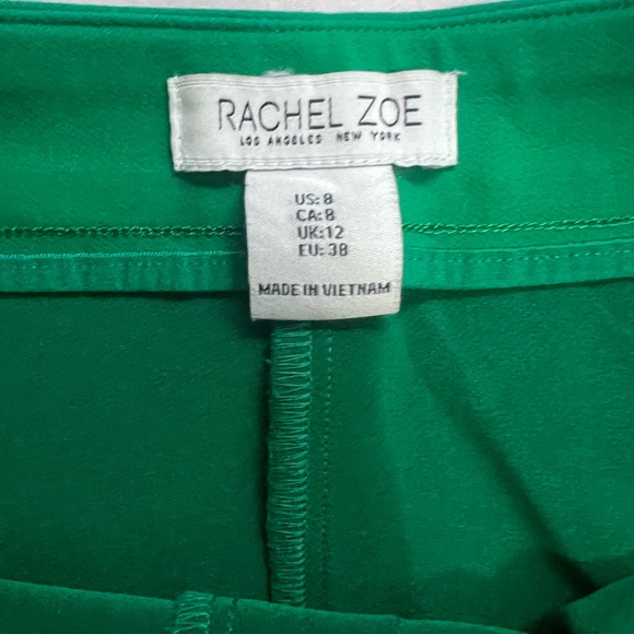 Rachel Zoe Green Pants with Silver Buttons - Picture 2 of 4